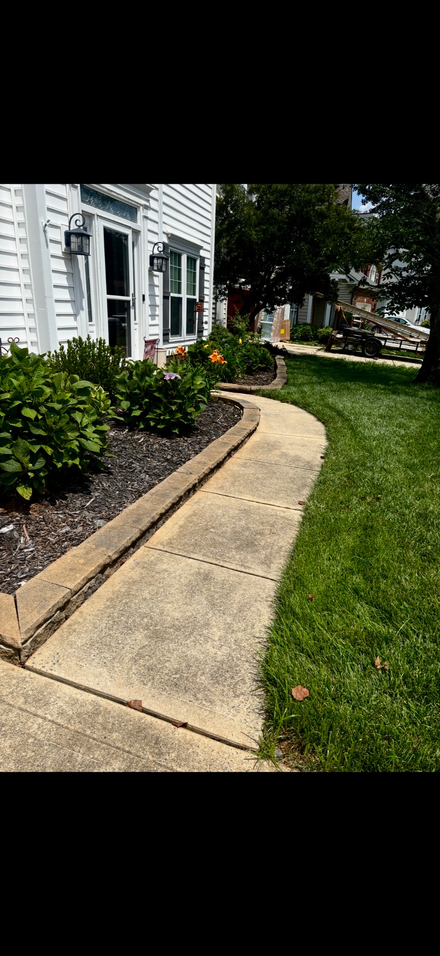 Sidewalk Restore before